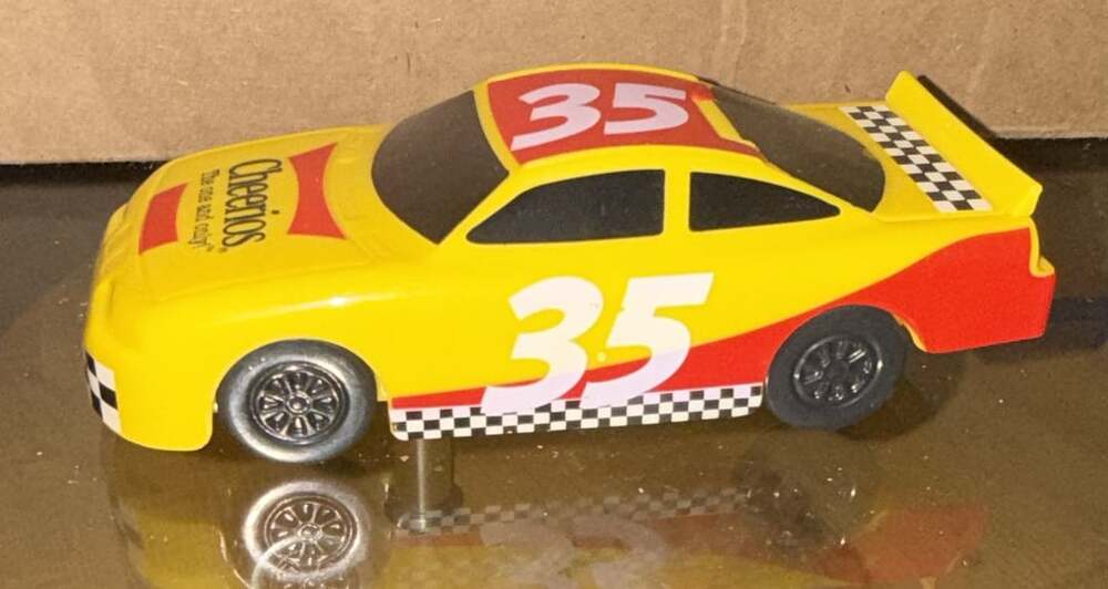 Cheerios NASCAR Race Car Snack Container Vintage